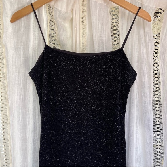 Vintage Cache Beaded Godet Fishtail Pleated Prom Evening Gown Maxi Dress S/M - Picture 3 of 12